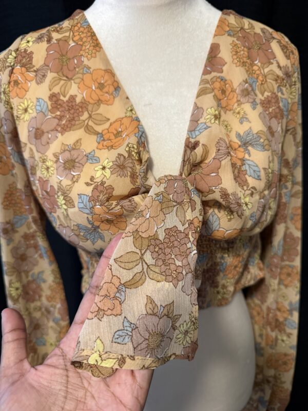 Peach Crop Blouse - Image 2