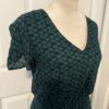 Dark Green and Black Print Dress